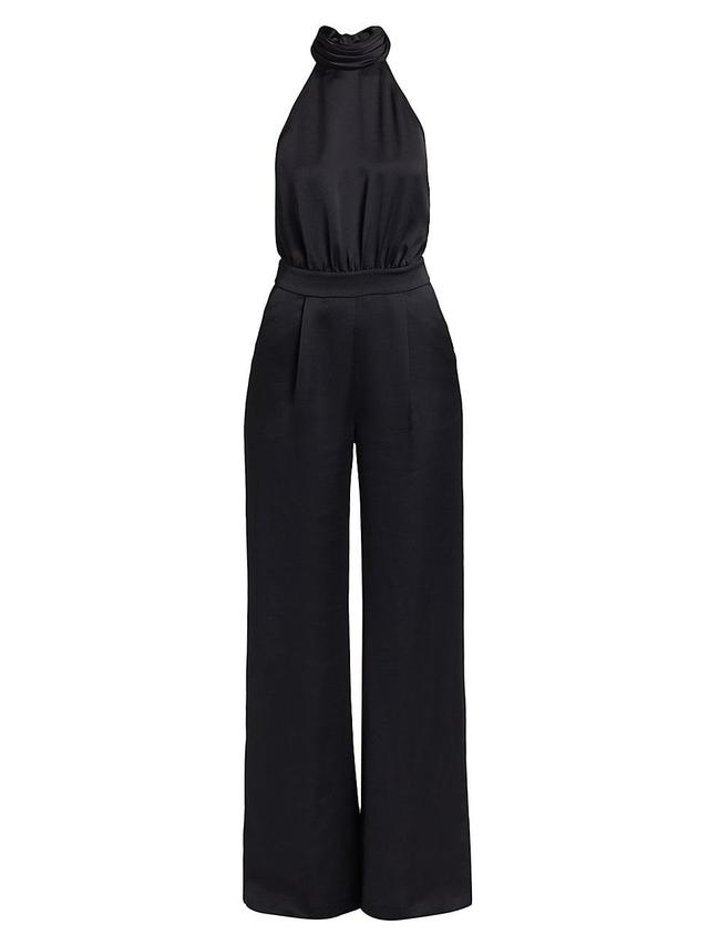 Womens Tatiana Satin Wide-Leg Jumpsuit Product Image