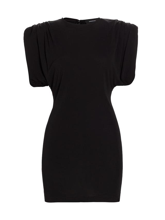 Womens Gathered-Cap Sleeve Sheath Minidress Product Image