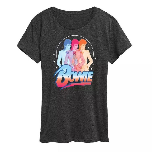 Womens Bowie 3D Graphic Tee Heather Grey Product Image