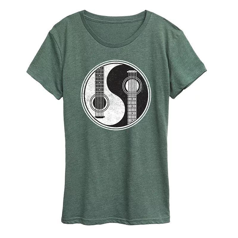 Womens Yin Yang Guitar Graphic Tee Product Image