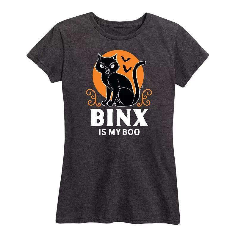 Disneys Hocus Pocus Womens Binx Is My Boo Graphic Tee, Girls Product Image