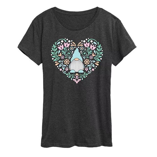 Womens Scandinavian Gnome Heart Flowy Tee Product Image