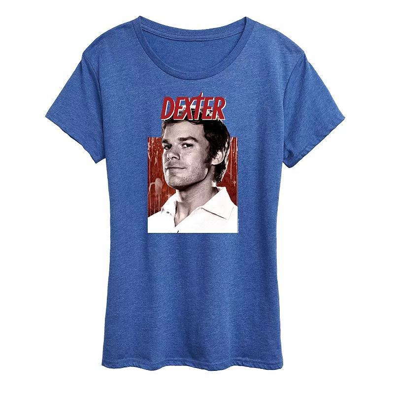 Womens Dexter Portrait Graphic Tee, Girls Blue Product Image