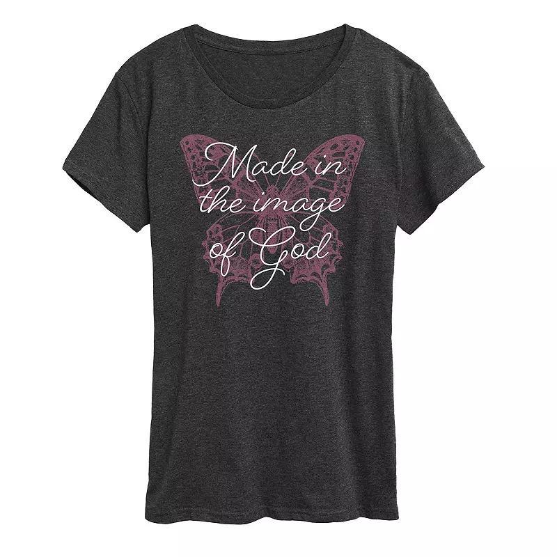 Womens Made in the Image of God Graphic Tee Blue Product Image