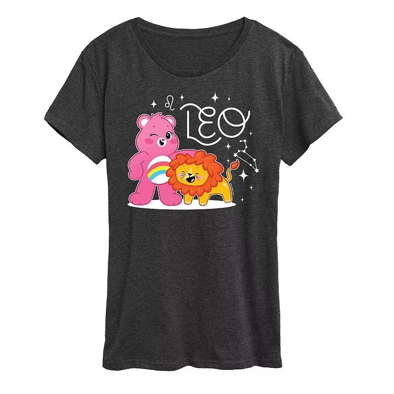 Womens Care Bears Leo Graphic Tee Grey Product Image