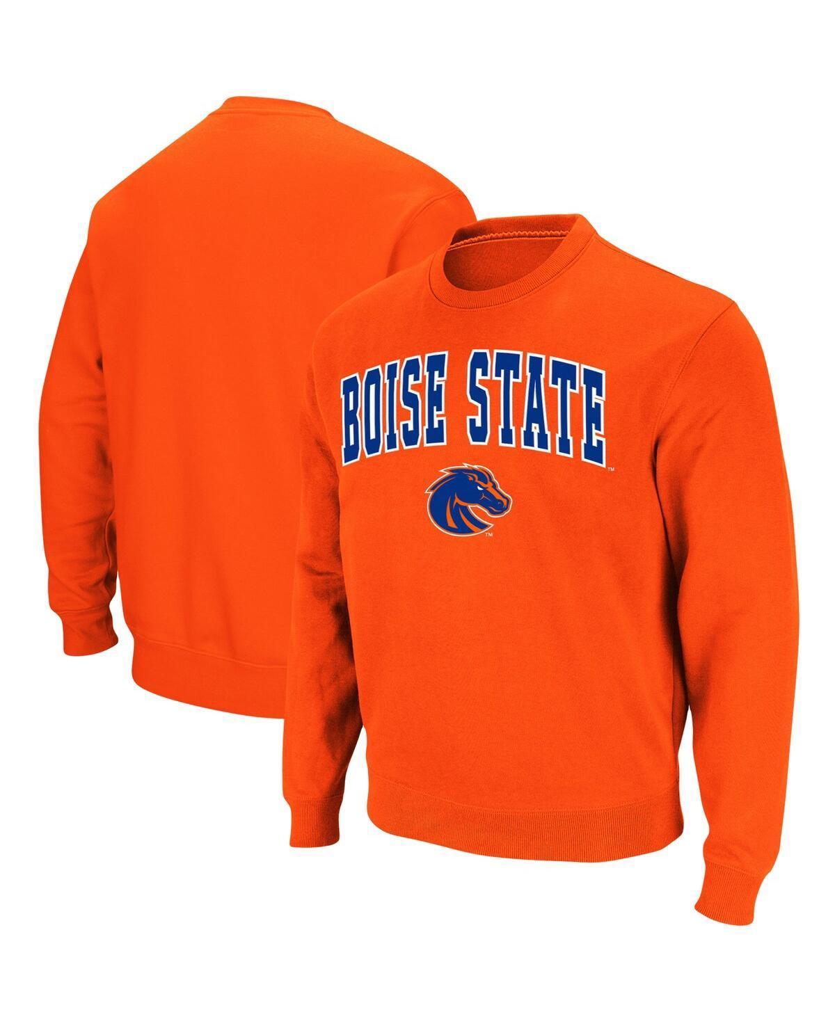 Colosseum Mens Boise State Broncos Arch and Logo Tackle Twill Pullover Sweatshirt Product Image