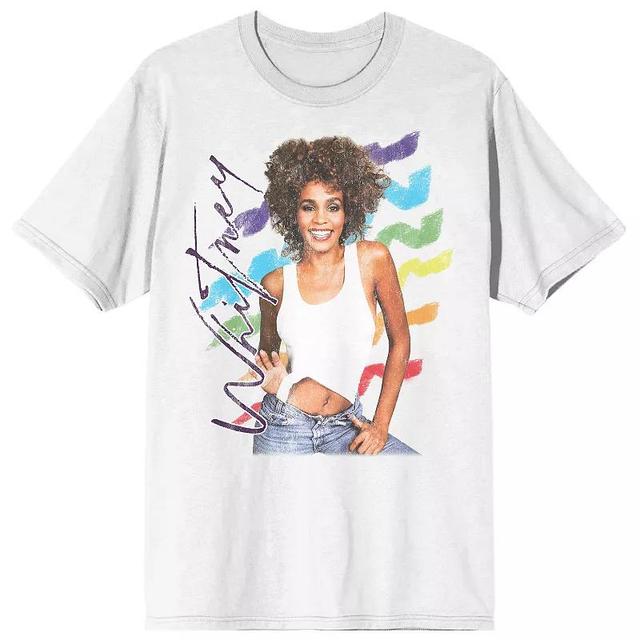 Mens Whitney Houston Rainbow Graphic Tee Product Image