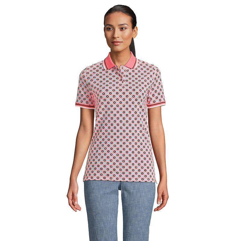 Petite Lands End Mesh Polo Shirt, Womens Product Image