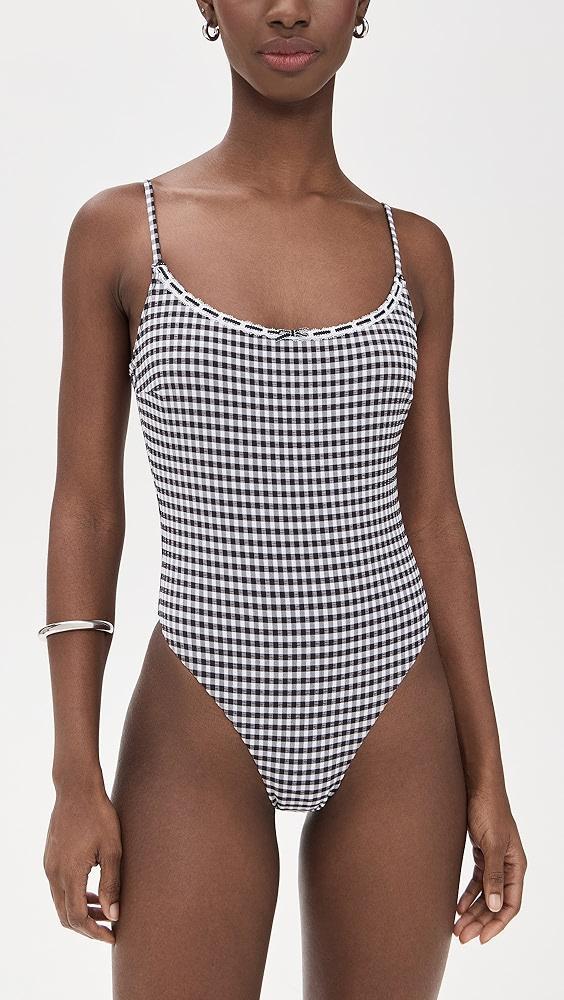 Frankies Bikinis Juliet Seersucker Gingham One Piece | Shopbop Product Image