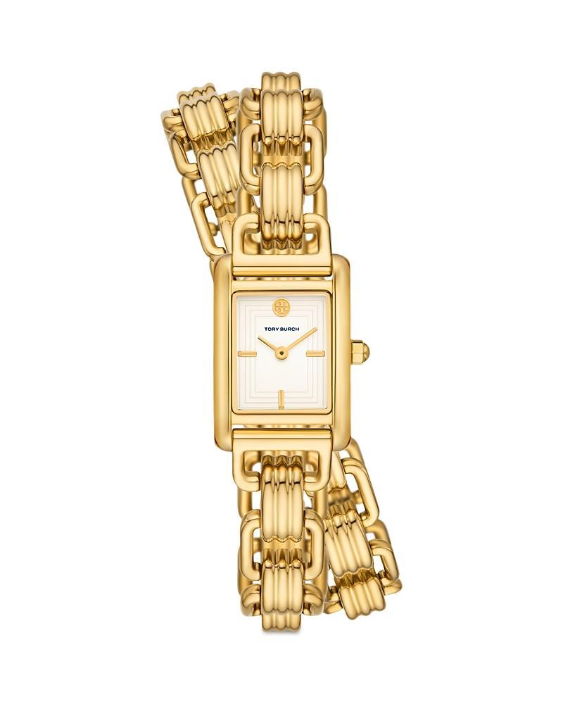 Tory Burch Womens The Eleanor 3-in-1 Gold-Tone Stainless Steel Bracelet Watch 19mm Product Image