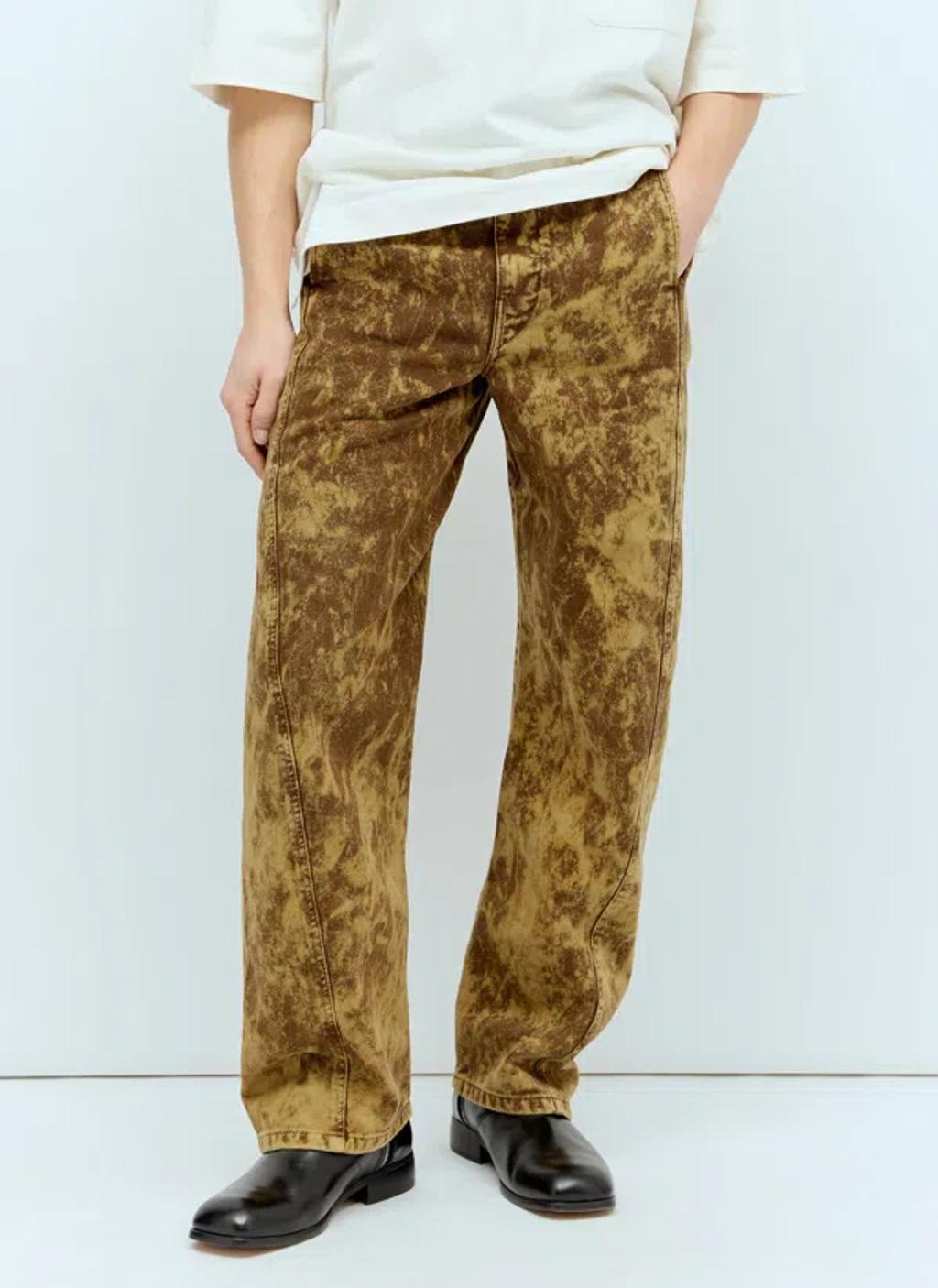 Brown Twisted Belted Jeans Product Image