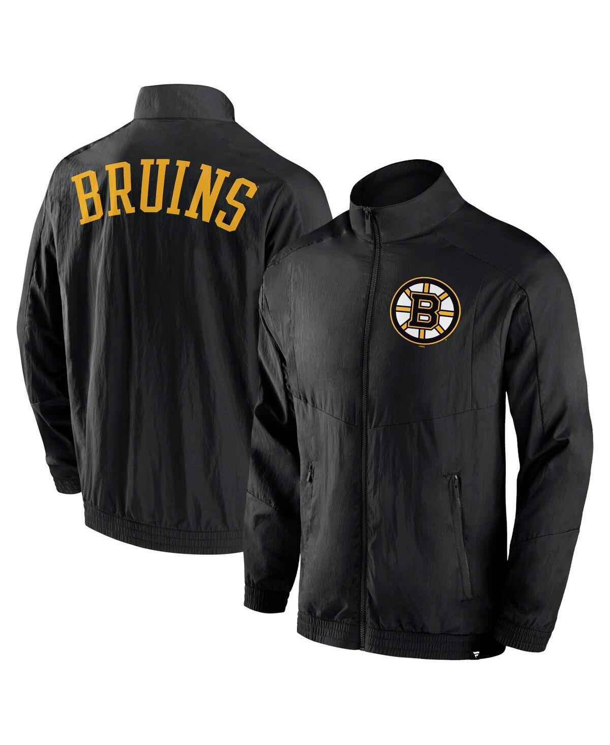 Mens Fanatics Boston Bruins Step Up Crinkle Raglan Full-Zip Windbreaker Jacket Product Image