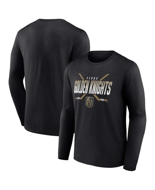 Mens Fanatics Branded Black Vegas Golden Knights Covert Long Sleeve T-Shirt Product Image