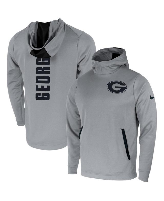 Mens Nike Gray Georgia Bulldogs 2-Hit Performance Pullover Hoodie Product Image