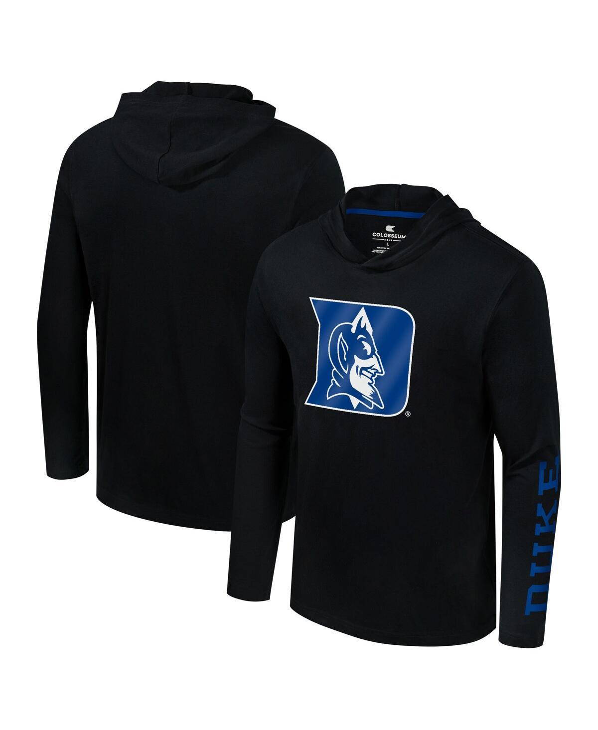 Mens Colosseum Duke Blue Devils Logo Lockup Active Blend Long Sleeve T-Shirt Hoodie Product Image