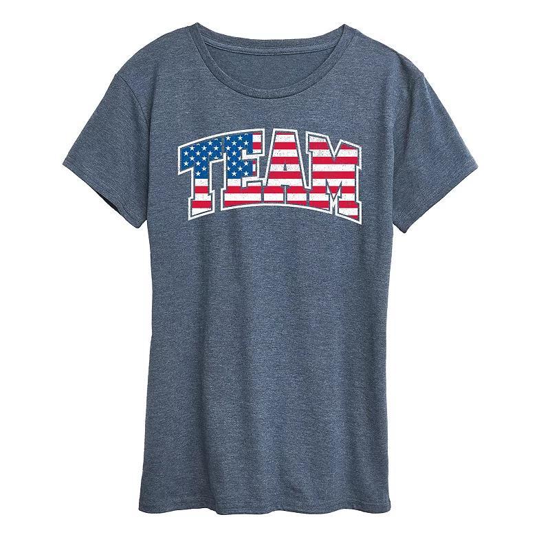 Womens Team USA Graphic Tee Blue Product Image