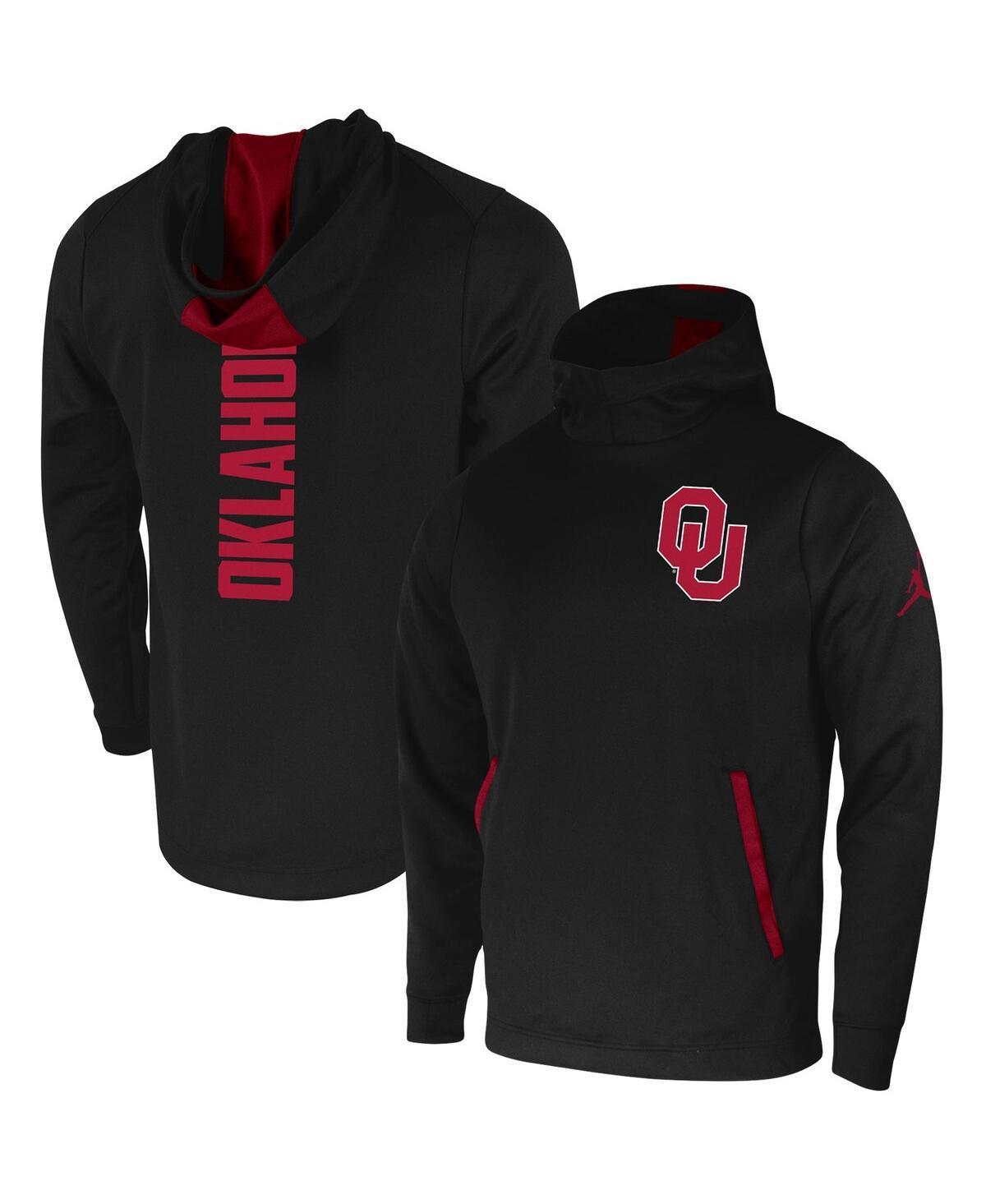 Mens Jordan Black Oklahoma Sooners 2-Hit Performance Pullover Hoodie Product Image