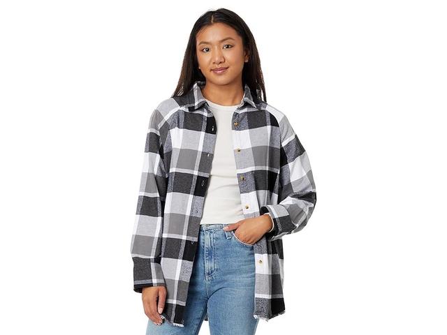 Rip Curl Pacific Dreams Cotton Long Sleeve Flannel (Charcoal) Women's Clothing Product Image