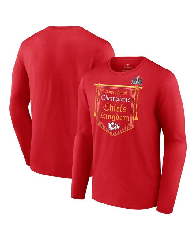 Mens Fanatics Red Kansas City Chiefs Super Bowl Lviii Champions Hometown On Top Long Sleeve T-shirt Product Image