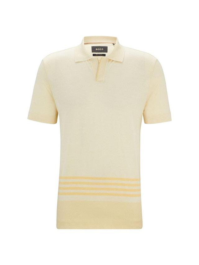 Mens Cotton-Silk Polo T-Shirt Product Image