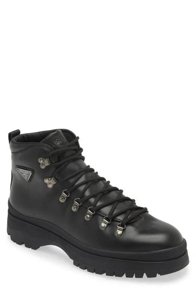 PRADA Brixxen Hiking Boot In Black Product Image