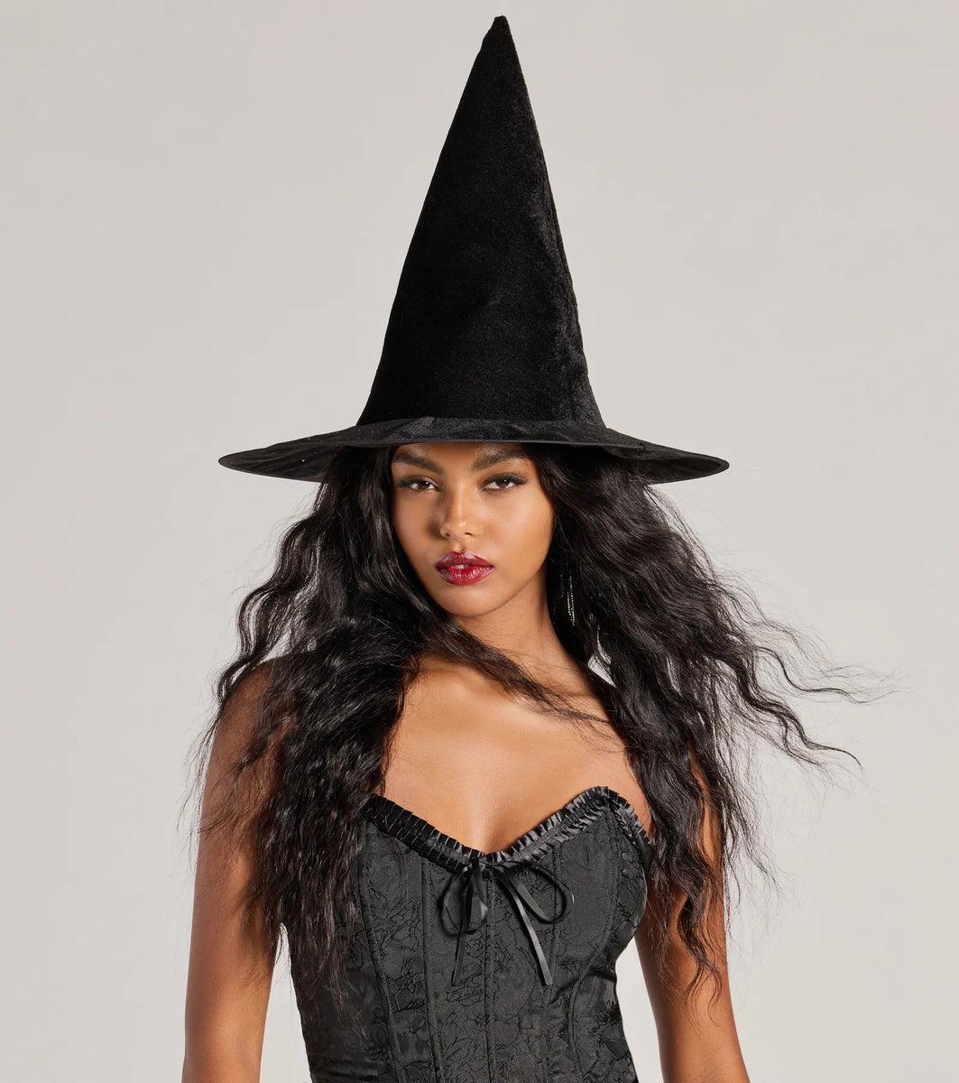 Bewitched Spellcaster Velvet Rhinestone Witch Hat product image