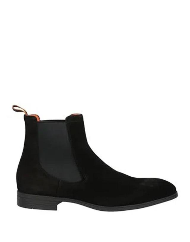 SANTONI Suede Chelsea Boots In Black Product Image