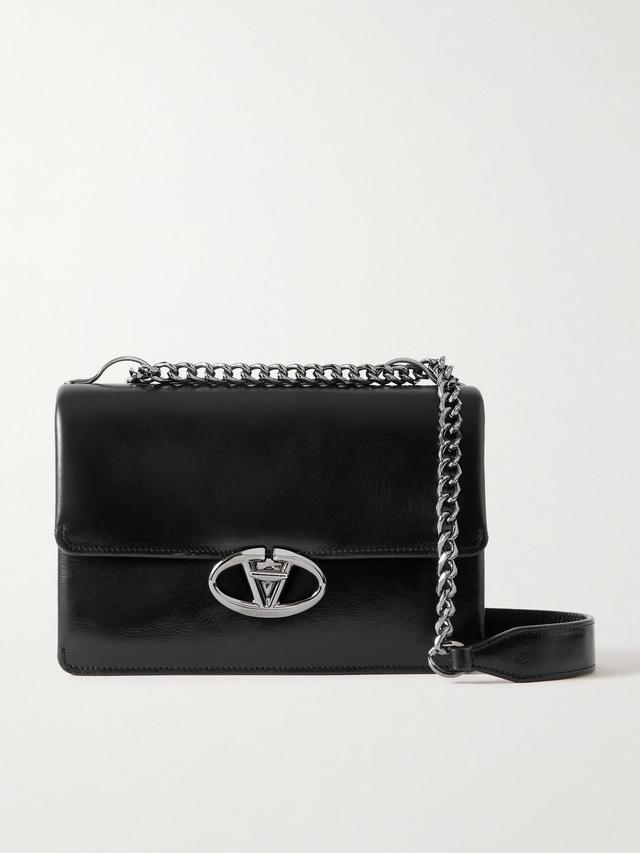 VALENTINO GARAVANI Leather Shoulder Bag In Black Product Image