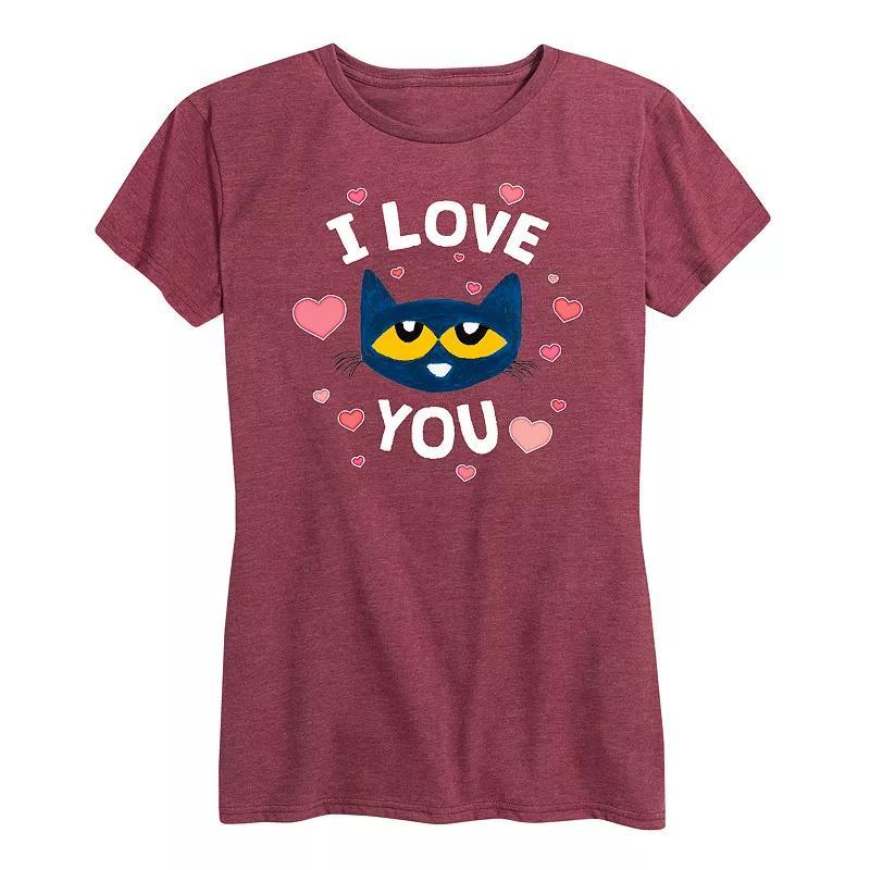 Womens Pete The Cat I Love You Pete Face Graphic Tee Product Image