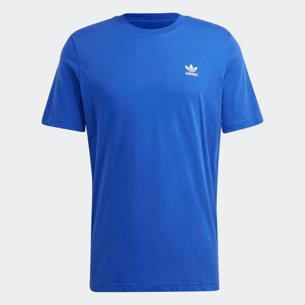 adidas Trefoil Essentials Tee Semi Lucid Blue XL Mens Product Image