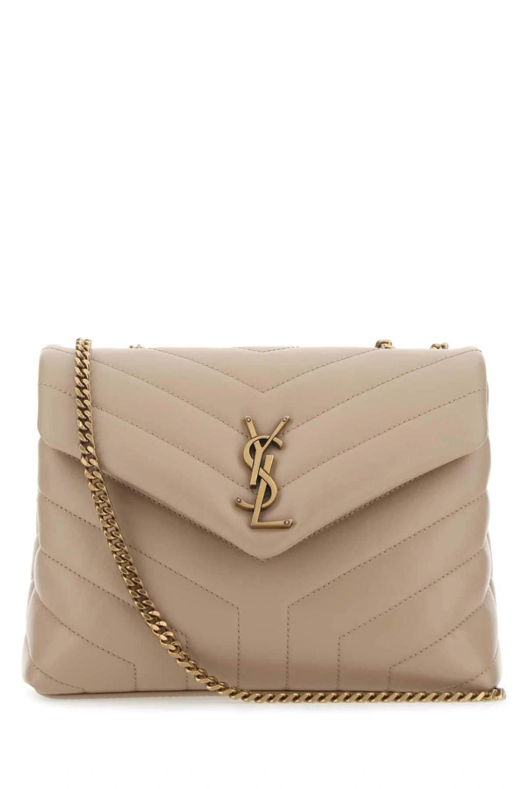 Loulou Small Quilted Shoulder Bag In Beige product image