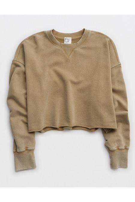 OFFLINE By Aerie Throw-Back Cropped Crewneck Sweatshirt Women's Product Image