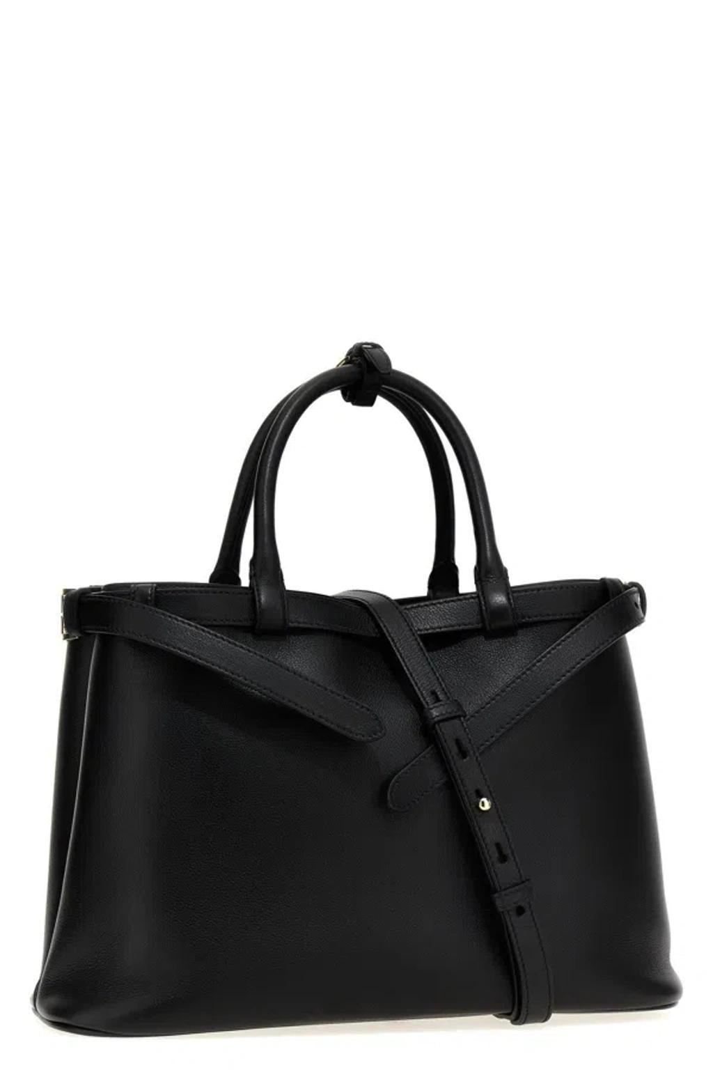 PRADA Black Leather  Buckle Large Handbag Product Image