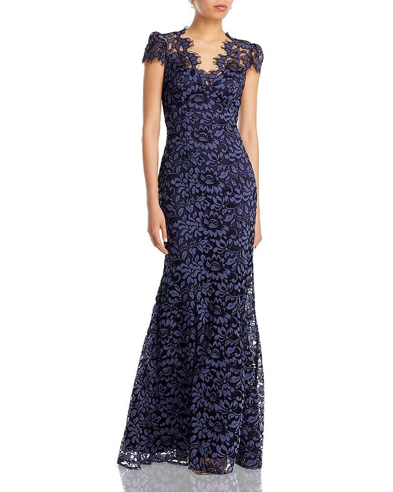 Eliza J Scalloped-Edge Lace Gown Product Image