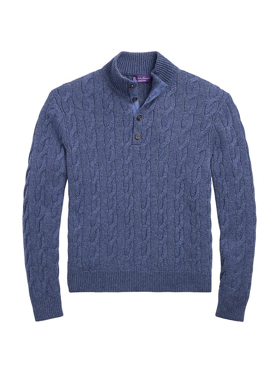 Mens Cashmere Cable-Knit Sweater Product Image