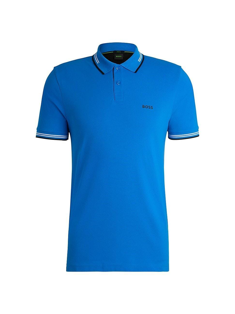 Mens Stretch Cotton Slim Fit Polo Shirt Product Image