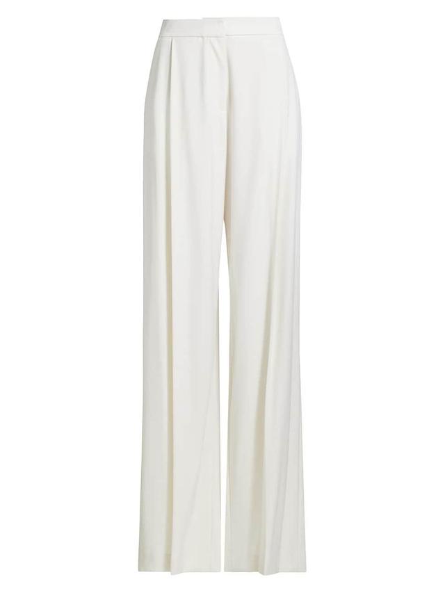 Womens Stretch Wool Wide-Leg Pants Product Image