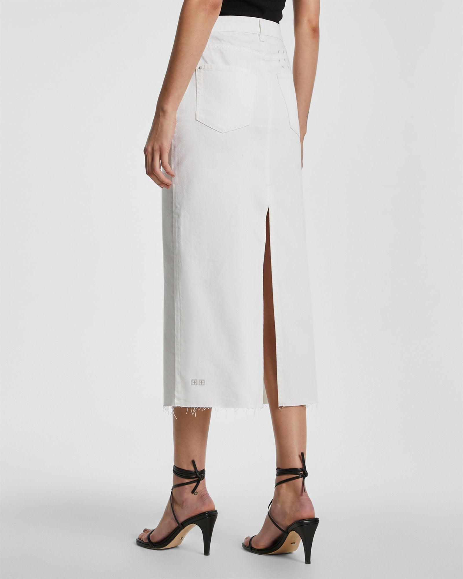 GRADUATE MIDI SKIRT BLANC Female Product Image