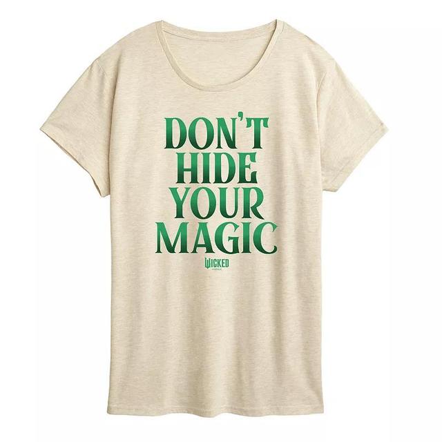 Womens Wicked Dont Hide Your Magic Graphic Tee Brown Product Image