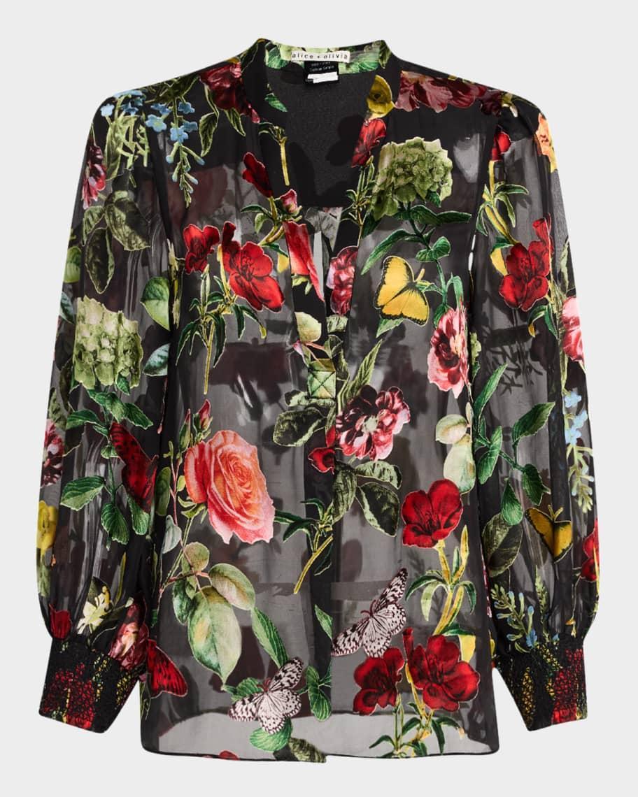 Sheila Floral Semi-Sheer Blouse  Product Image