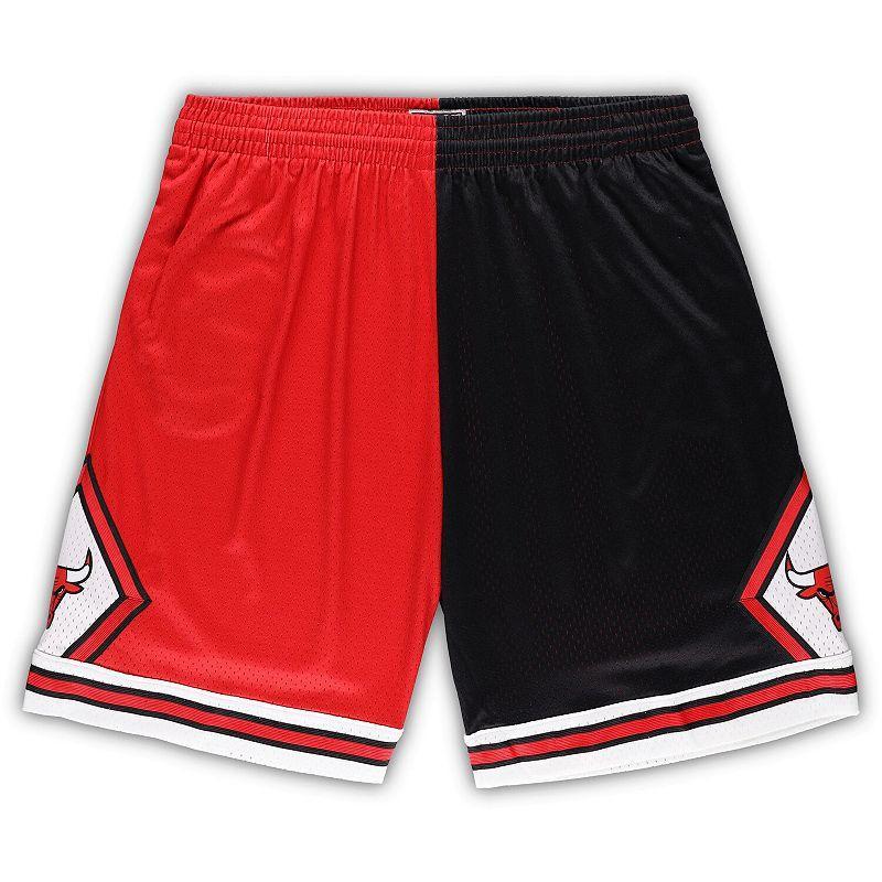 Mens Mitchell & Ness /Black Chicago Bulls Big & Tall Hardwood Classics Split Swingman Shorts Product Image