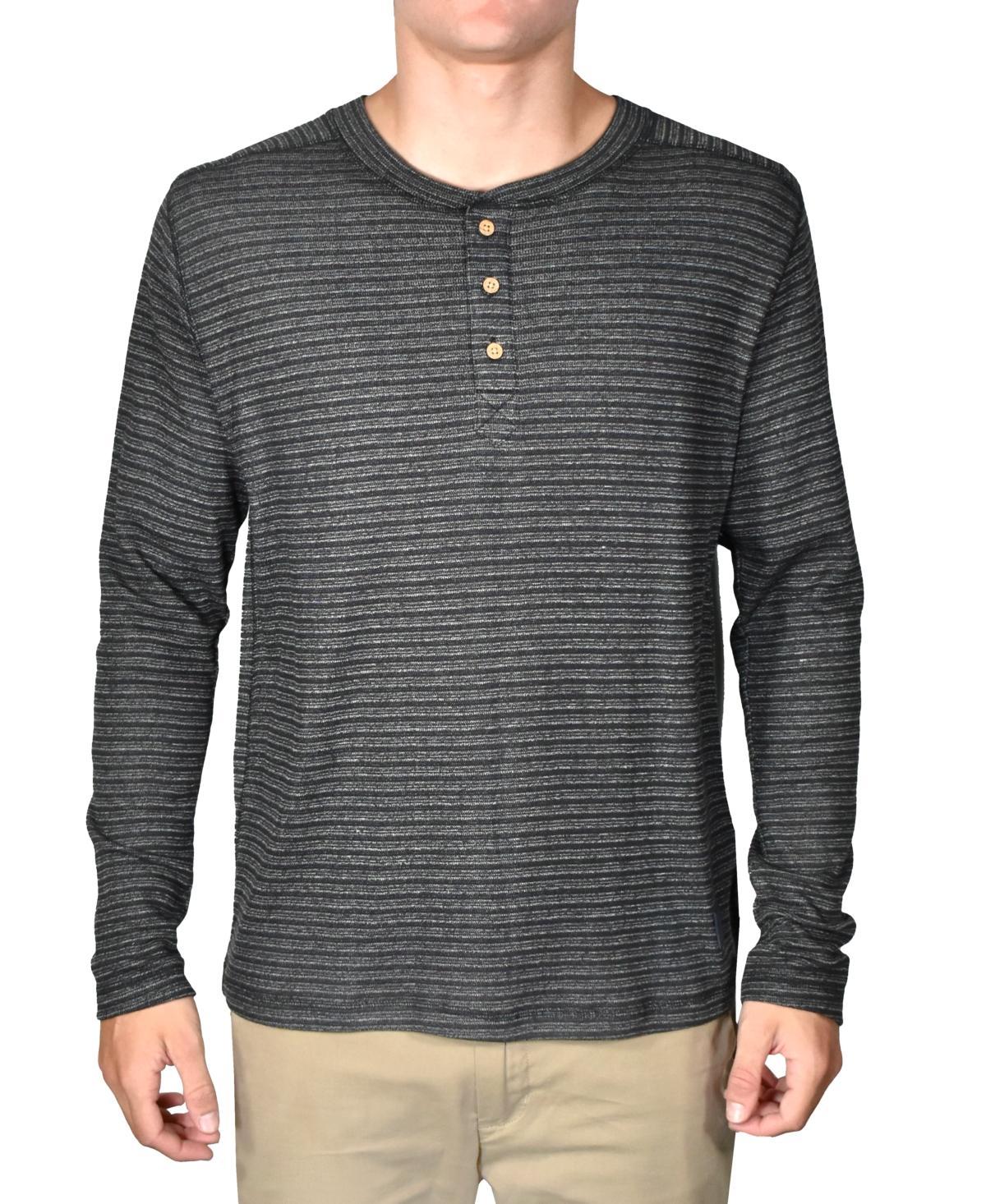 Vintage 1946 Mens Yarn-Dyed Ribbed Long Sleeve Henley Shirt Product Image