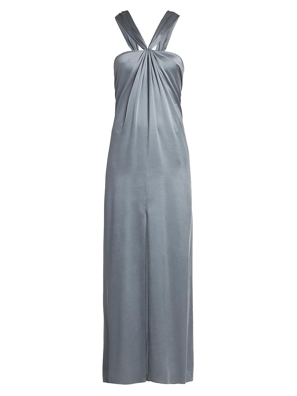 Womens Silk Halterneck Column Gown Product Image