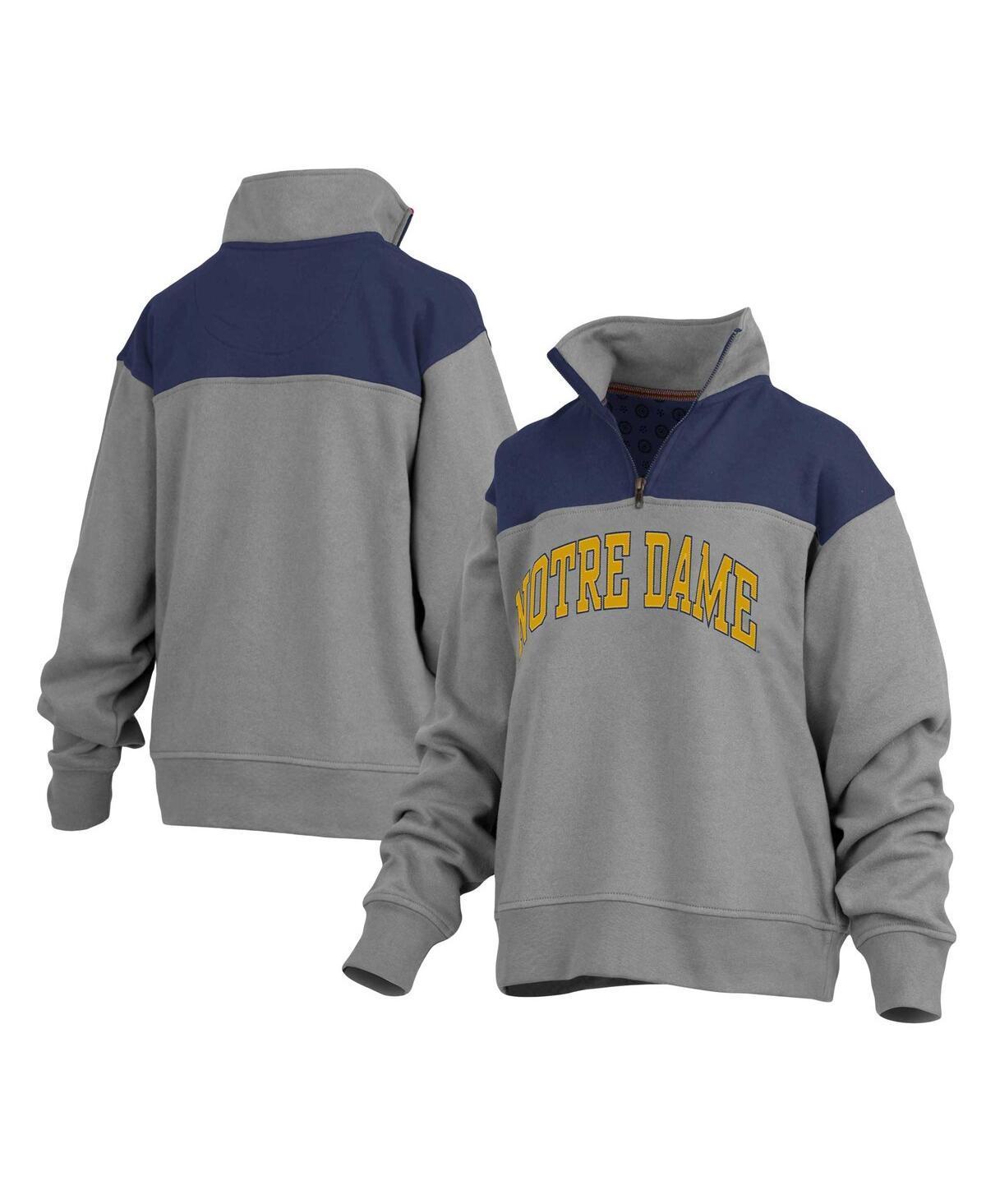 Womens Pressbox Gray Purdue Boilermakers Avon Fleece Quarter-Zip Jacket Product Image