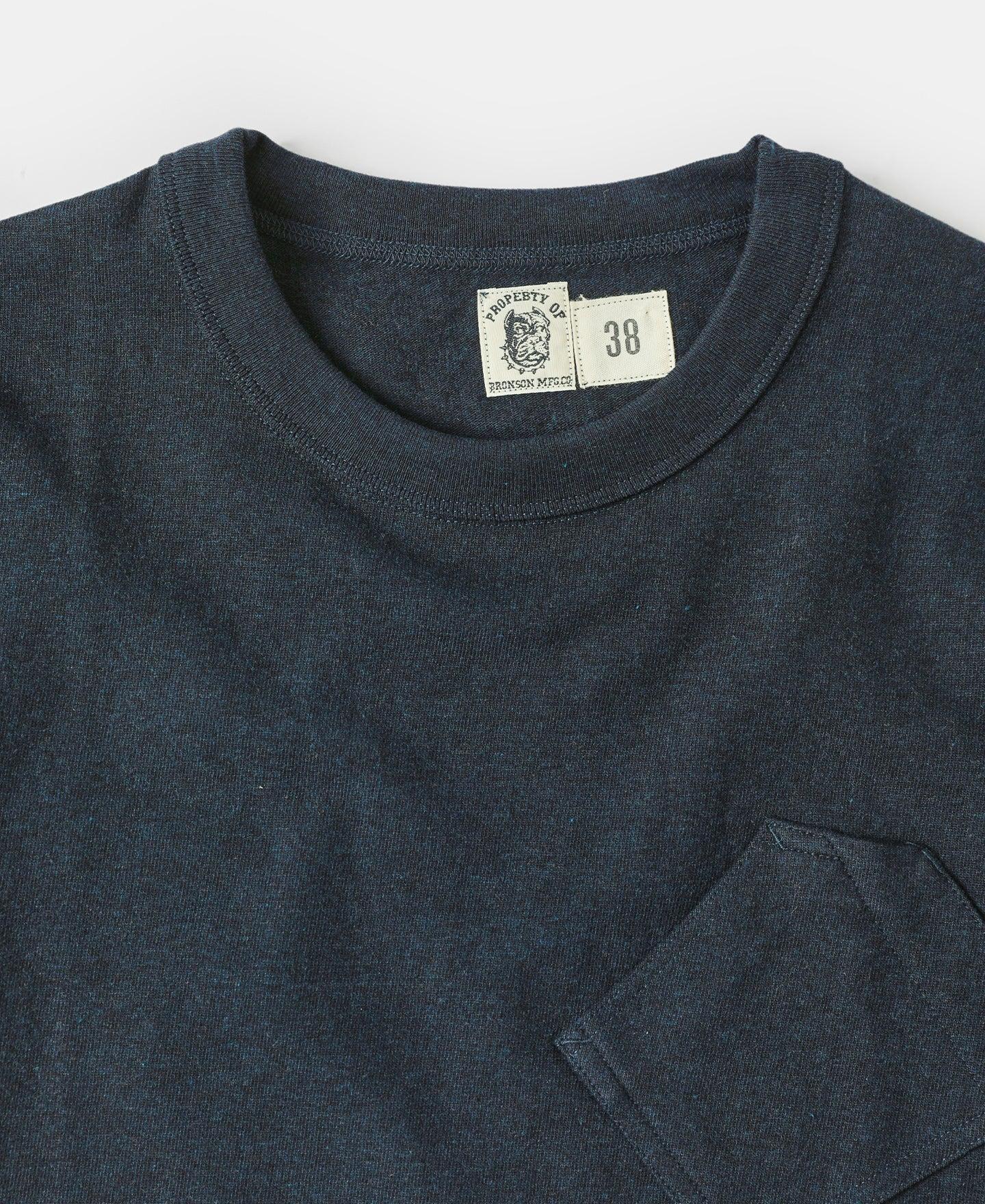 1930s Slanted Pocket Tubular T-Shirt - Navy Product Image