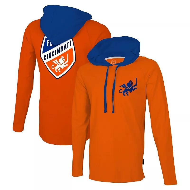 Mens Stadium Essentials Orange FC Cincinnati Tradition Raglan Hoodie Long Sleeve T-Shirt Product Image