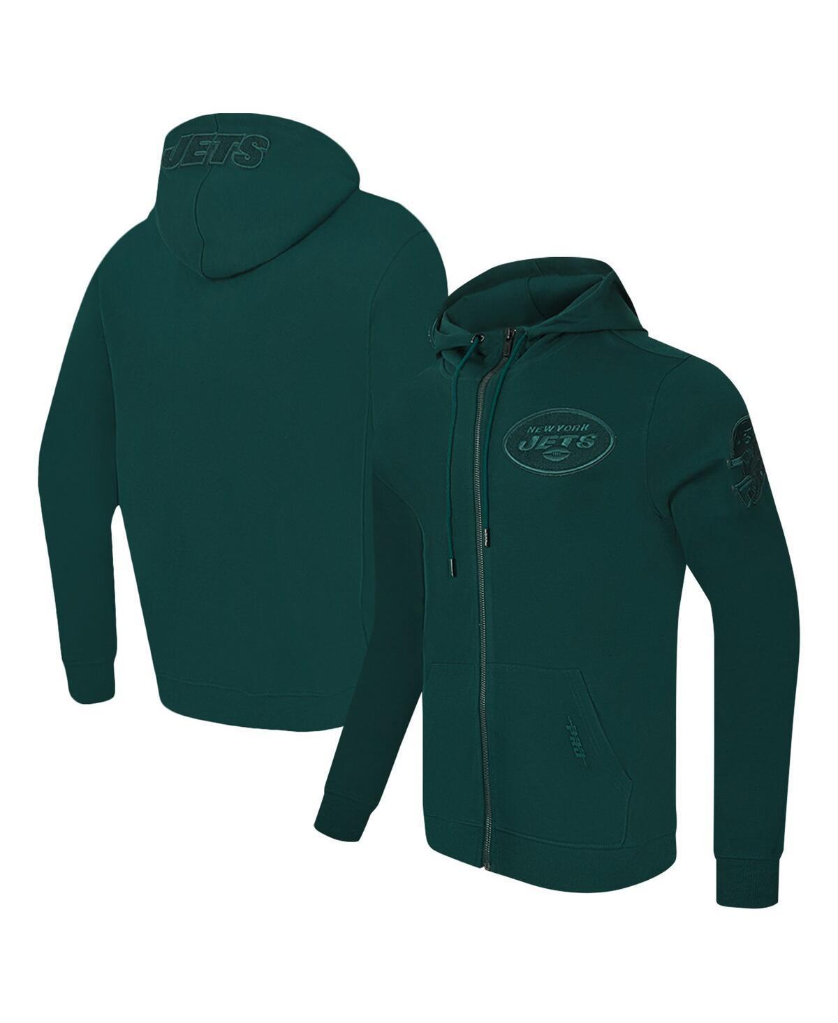 Pro Standard Mens Green New York Jets Triple Tonal Full-Zip Hoodie product image