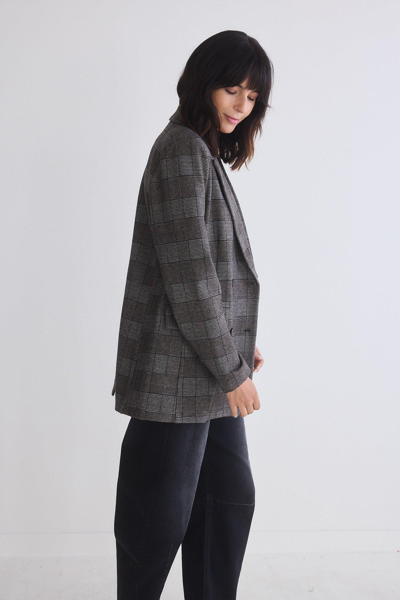 On the Clock Plaid Blazer Product Image