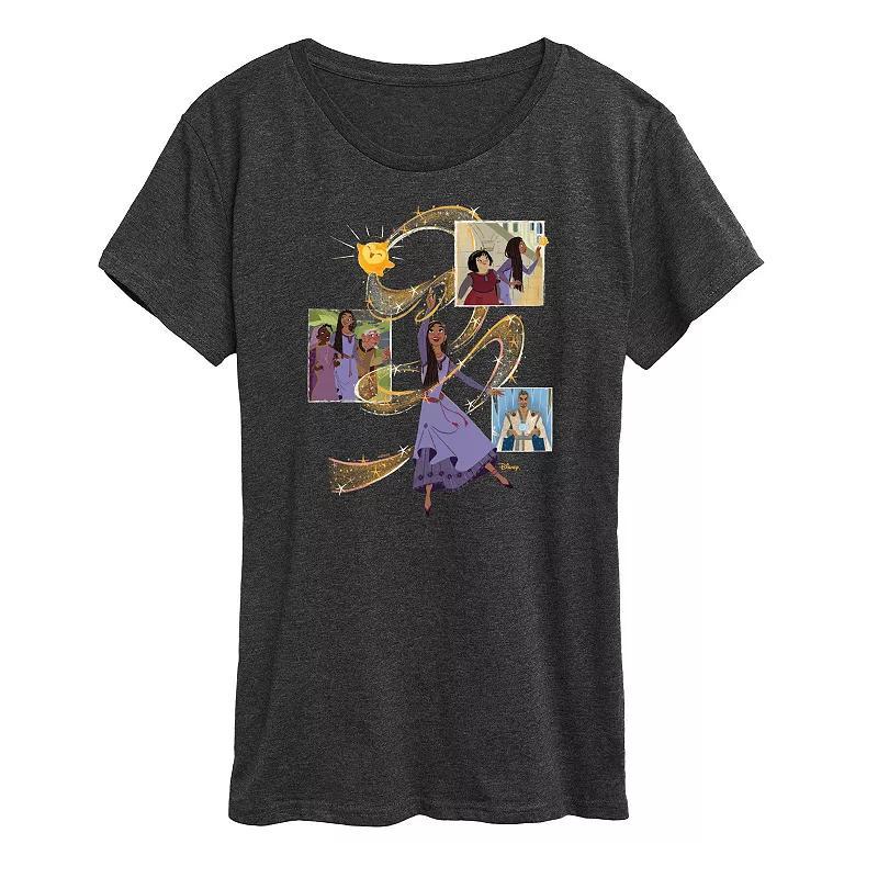 Disneys Wish Asha Womens Friends Graphic Tee, Girls Product Image