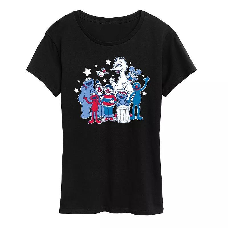 Womens Sesame Street Americana Group Graphic Tee Product Image